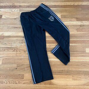 Adidas Sport Lore Black/Grey 3-Stripe Drawstring Track Pants 2006 - Men's Large